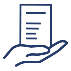 hospitality hand with document